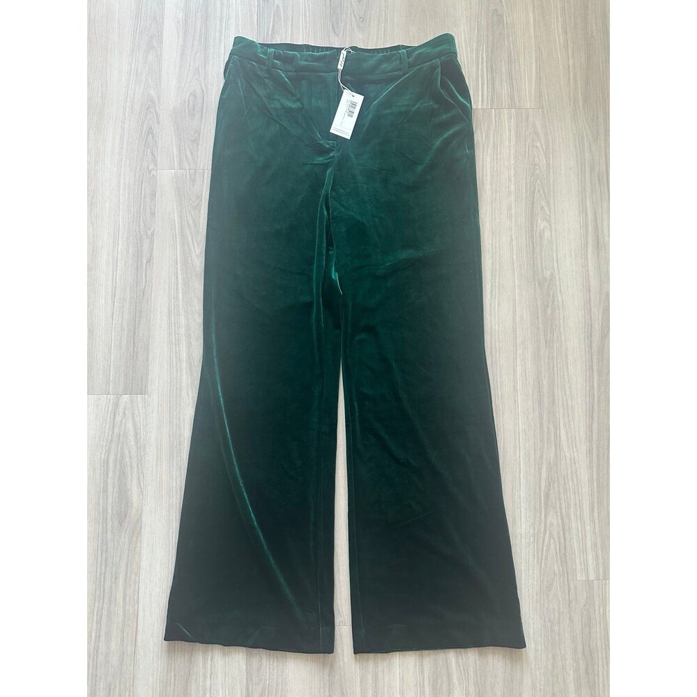 Petal & Pup Darla Velvet Wide Leg Pants - Hunter‎ Green